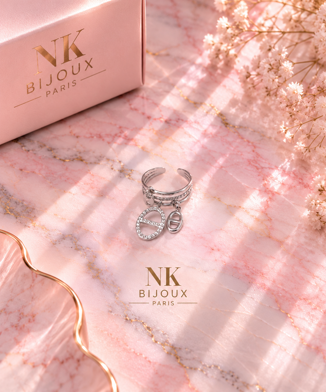 Bague ajustable Breloques