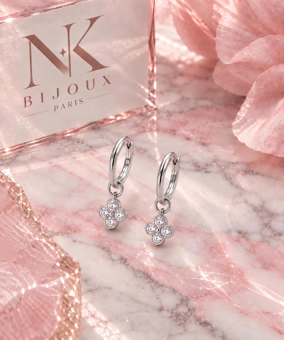 Boucle d’oreilles mini fleur