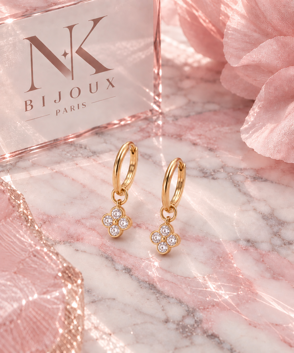 Boucle d’oreilles mini fleur
