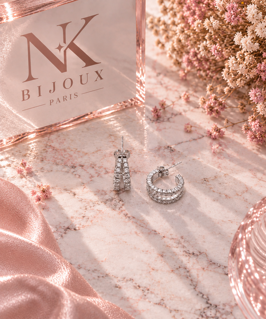 Boucles d’oreilles NK strass