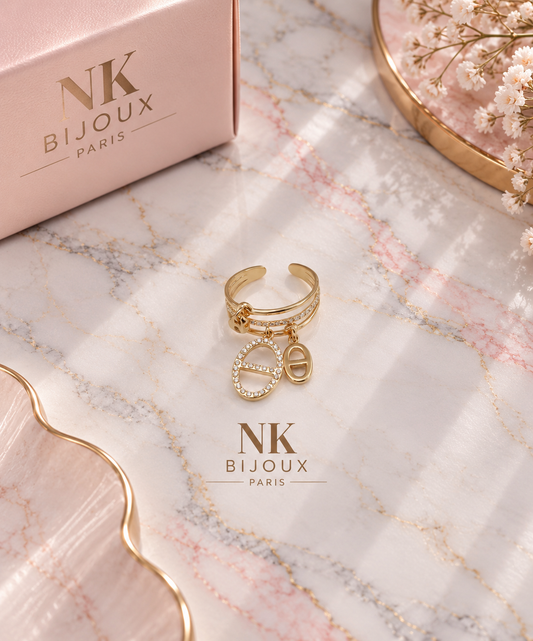 Bague ajustable Breloques